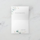 Carte De Remerciements Feuilles et feuillage de eucalyptus sophistiqués M (Intérieur)