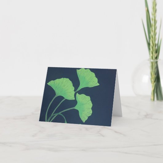 Carte De Remerciements Feuilles Ginkgo (Devant)