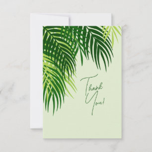 Carte De Remerciements Feuilles Tropicales Mystérieuses Secrètes