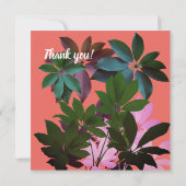 Carte De Remerciements Feuilles Tropicales, seras-tu ma demoiselle d'honn (Dos)