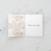 Carte De Remerciements Feuilles tropicaux (Intérieur)