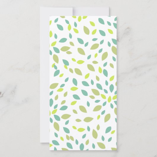 Carte De Remerciements Feuilles (Vertes) (Devant)
