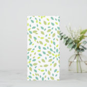 Carte De Remerciements Feuilles (Vertes) (Debout devant)