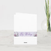 Carte De Remerciements Feuilles verts poussiéreux avec fleurs blanches (Dos)