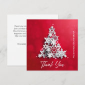 Carte De Remerciements Feux de neige Arbre de Noël Fête d'entreprise (Devant / Derrière)