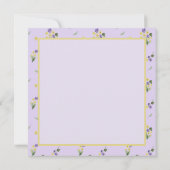 Carte De Remerciements Février Fleurs de naissance Primrose Violet Gratef (Dos)