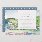 Carte De Remerciements Fiançailles d'aquarelle animée Mountain Scape Invi (Devant / Derrière)