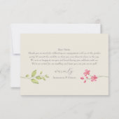 Carte De Remerciements Fiançailles floral du jardin (Dos)