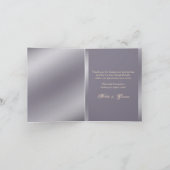 Carte De Remerciements Fiançailles mariage à crème d'ivoire pourpre (Intérieur)