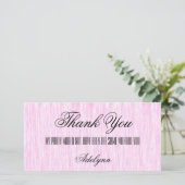 Carte De Remerciements Fibre rose (Debout devant)