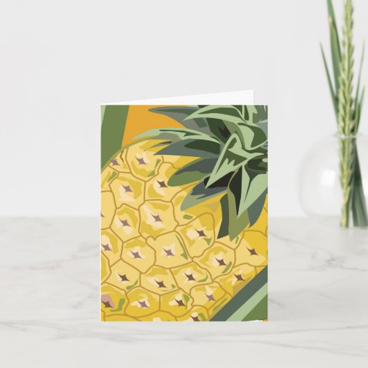 Carte De Remerciements Fiche de notes de fruits - Ananas (Devant)