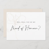 Carte De Remerciements Fiche de proposition du Rose Bridesmaid (Devant / Derrière)