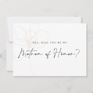 Carte De Remerciements Fiche de proposition du Rose Bridesmaid