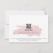 Carte De Remerciements Fiche d'information sur le monogramme rose pour l' (Dos)