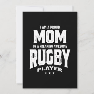 Carte De Remerciements Fier Maman D'Un Super Joueur De Rugby