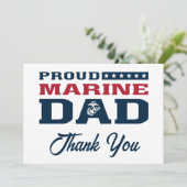 Carte De Remerciements Fier Marine Papa - Couleur (Debout devant)