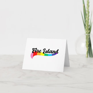 Carte De Remerciements Fierté gay de Fire Island plage queer LGBTQ vacanc