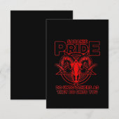 Carte De Remerciements Fierté satanique Satanisme Pagan Goat Satan (Devant / Derrière)