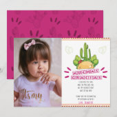 Carte De Remerciements Fiesta Muchas Gracias Anniversaire mexicain (Devant / Derrière)