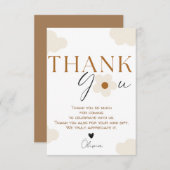 Carte De Remerciements Fille à thème fleur sauvage anniversaire (Devant / Derrière)