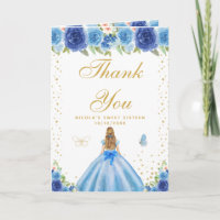 Fille aux cheveux blonds à fleurs bleues Sweet Six