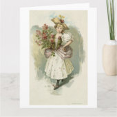 Carte De Remerciements Fille aux lilas, Louis Prang (Devant)