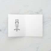 Carte De Remerciements Fille aux mains serrées (Intérieur)