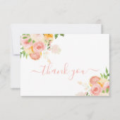 Carte de remerciements fille Baby shower Citrus (Devant)