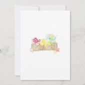 Carte De Remerciements Fille Baby shower ours (Dos)
