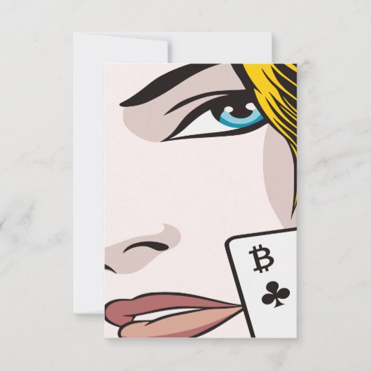 Carte De Remerciements Fille Bitcoin (Devant)