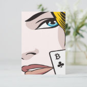 Carte De Remerciements Fille Bitcoin (Debout devant)