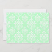 Carte De Remerciements Fille blonde première communion damas (Dos)