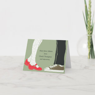 Carte De Remerciements Fille Chaussures et Baskets Mariage illustré (Camo