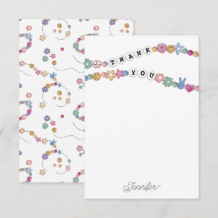 Carte De Remerciements Fille de bracelet d'amitié Bijoux Enfants Personna