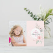 Carte De Remerciements Fille de confirmation de la communion de baptême P (Debout devant)