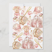 Carte De Remerciements Fille de luxe de baseball sur mesure Anniversaire (Dos)