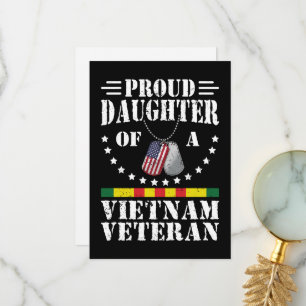 Carte De Remerciements Fille fière d'un vétéran du Vietnam Cadeau patriot