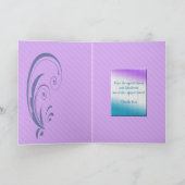 Carte De Remerciements fille Merci, avec des rectangles élégants (Intérieur)