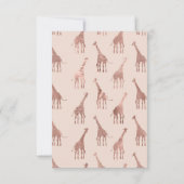 Carte De Remerciements Fille moderne Rose Or Blush Giraffes rose (Dos)