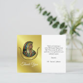 Carte De Remerciements Fille or Elegant d'Isis (Debout devant)