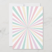 Carte De Remerciements Fille Pastel Carnaval de couleurs Cirque d'anniver (Dos)