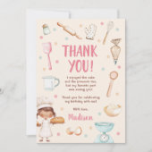 Carte De Remerciements Filles à la première fête d'anniversaire (Devant)