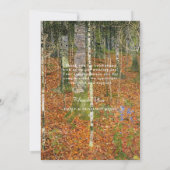 Carte De Remerciements Fine Art Gustav Klimt Forest Mariage de la nature (Dos)