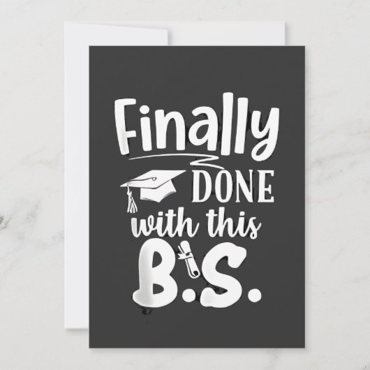 Carte De Remerciements Fini avec ce BS Funny graduation 2025 (Devant)