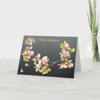 Carte de remerciements finlandaise avec magnolia r