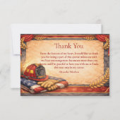 Carte De Remerciements Fire Department Graduation (Devant)