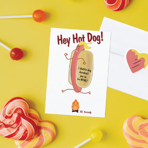 Carte De Remerciements Fire Jumping Hot Kids School Valentine's Day Card