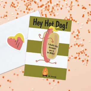 Carte De Remerciements Fire Jumping Hot Kids School Valentine's Day Card