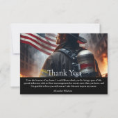 Carte De Remerciements Firefighter Graduation Ceremony (Devant)