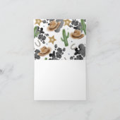 Carte De Remerciements First Rodeo Rustic Wild West Thank You (Intérieur)